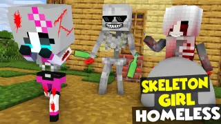 Monster School : Skeleton Girl Homeless Challenge - Funny Minecraft Animation