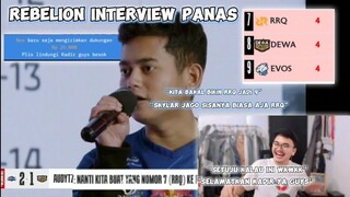 Reaksi Mas Ade Interview Rebelion (Kadir) Roasting Rrq!! Bro berpikir memasak rrq