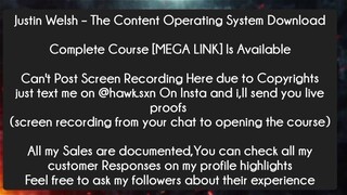 Justin Welsh – The Content Operating System DownloadCourse Download