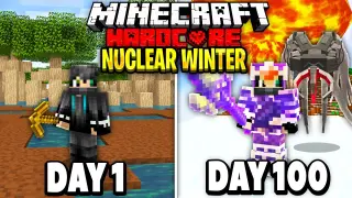 I Survived 100 Days in a Nuclear Winter on Minecraft.. Here's What Happened..