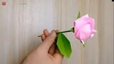 Paper pink rose
