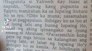 Pang Araw Araw na Talata.                             Genesis 26:1-5
