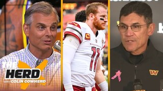 Colin Cowherd on Rivera defends Carson Wentz before storming out of postgame preseason game tonight