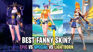 Fanny Skylark vs Lifeguard vs Lightborn Ranger | Skin Review Mobile Legends