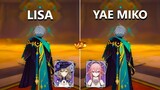 Yae Miko vs Lisa who is better ?? Team comp comparison ?? [ Genshin Impact ]
