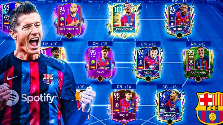 ฉันสร้างทีมบาร์เซโลน่าในอนาคต 2022-23 - FIFA Mobile 22