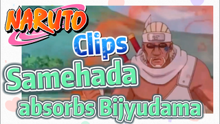 [NARUTO]  Clips |  Samehada absorbs Bijyudama