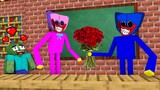 Monster School : BABY HUGGY WUGGY AND KISSY MISSY VALENTINE'S DAY ALL EPISODE - Minecraft Animation