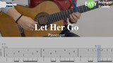 Let Her Go - Passenger | Fingerstyle Guitar TAB (Full + Easy) | Learn in 5 minutes