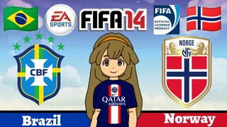 FIFA 14 | Brazil VS Norway (Brazil's Undefeated Opponent)