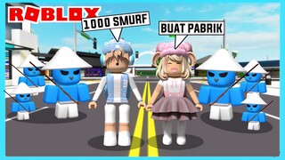 Aku Dan Adiku Membuat 1000 Pasukan Smurf Cat Di Roblox Brookhaven ft @Shasyaalala