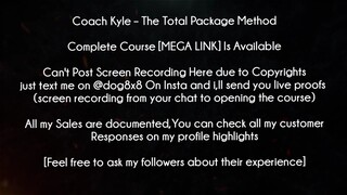 Coach Kyle Course The Total Package Method download