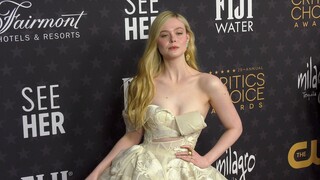 Elle Fanning 2023 Critics Choice Awards Red Carpet Arrivals