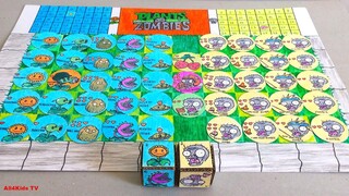 Sáng Tạo Board Game - PLANTS VS. ZOMBIES - Diy Plants VS. Zombies Board Game For Kids Tutorial