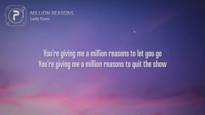 Million reasons- Lady Gaga