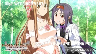 Sword Art Online Integral Factor: June Wedding Event Yuuki and Asuna POV