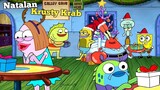 Natalan SpongeBob Dan Kawan Di KRUSTY KRAB ! Cerita Kartun SpongeBob Season 13