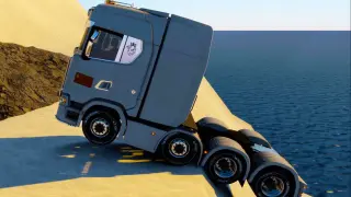 4K【Euro Truck Simulator 2】Driving a truck and trying to walk away from the wall, this must be GTA pl