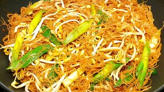 วิธีผัดหมี่(ไวไว) เส้นเหนียวนุ่ม ไม่เละ | Fried Rice Vermicelli | Rice Noodles Recipe