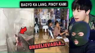 BAGYO KA LANG, PINOY KAMI│KOREAN REACTION😂