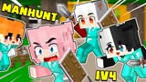 Mimi Lần Đầu Solo Manhunt Với Siro Và Hero Team Trong Minecraft