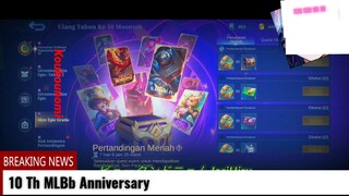 New Free Skin Ultah 10 tahun mlbb