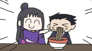 [Gyak* Saiban/Gambar Tangan] Udon rhapsody kari Maya-chan, tapi ramen miso