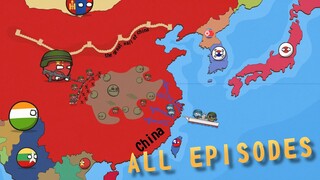 Zombie invasion of Asia and Europe. Countryballs All series.