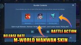 M-World WanWan New Skin Release Date | Battle Action Obtain Via Bundle Shop | MLBB