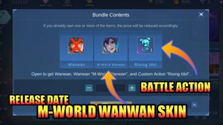 M-World WanWan New Skin Release Date | Battle Action Obtain Via Bundle Shop | MLBB