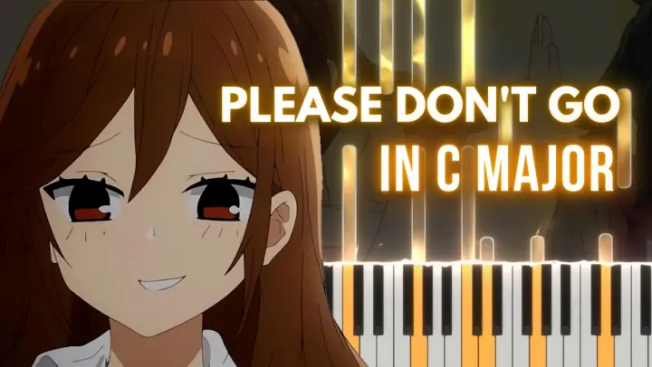 Horimiya OST "Please don't go" but its in C Major [Piano Tutorial]