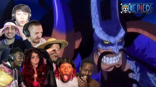 KAIDO'S HYBRID FORM REVEALED! ONE PIECE EPISODE 1021 BEST REACTION COMPILATION