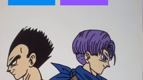 Comparison of Vegeta and Trunks at different stages