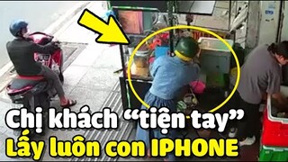 Màn chôm điện thoại "HƠI ẨU" của chị khách và cô bán nước | TIN GIẢI TRÍ