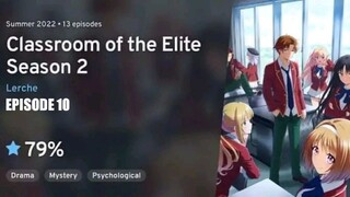 CLASSROOM OF THE ELITE II S2 : Episode 10