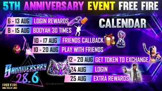 5TH ANNIVERSARY FREEFIRE | FREEFIRE 5TH ANNIVERSARY EVENT | 5th ANNIVERSARY DATE FREEFIRE NEW EVENT