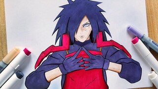 วิธีการวาด Madara Uchiha - การสอนทีละขั้นตอน | นารูโตะ