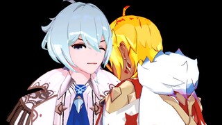 [Genshin Impact MMD] Tipe es Diluc dan Kaia tipe api