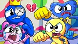 BLUE & HUGGY WUGGY - RAINBOW FRIENDS & POPPY PLAYTIME ANIMATION