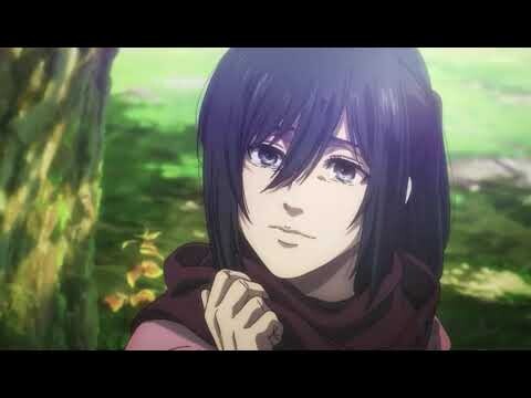 Mikasa crying in Eren's grave | Attack on Titan Final Season