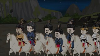 They were obviously chasing the fugitives, but they were not running, but following a group of old h