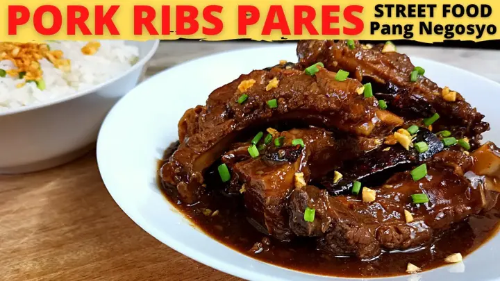 PORK RIBS PARES | How To Cook Pork Pares | PORK PARES Recipe | Street Food | Pang Negosyo