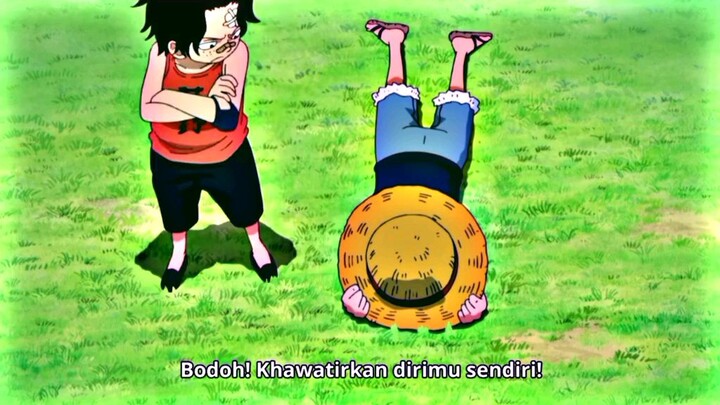 Momen sedih ace mati didepan mata luffy