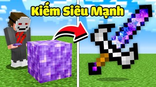 Minecraft nhưng Tôi Nâng Cấp Block Thành Vũ Khí Siêu Mạnh