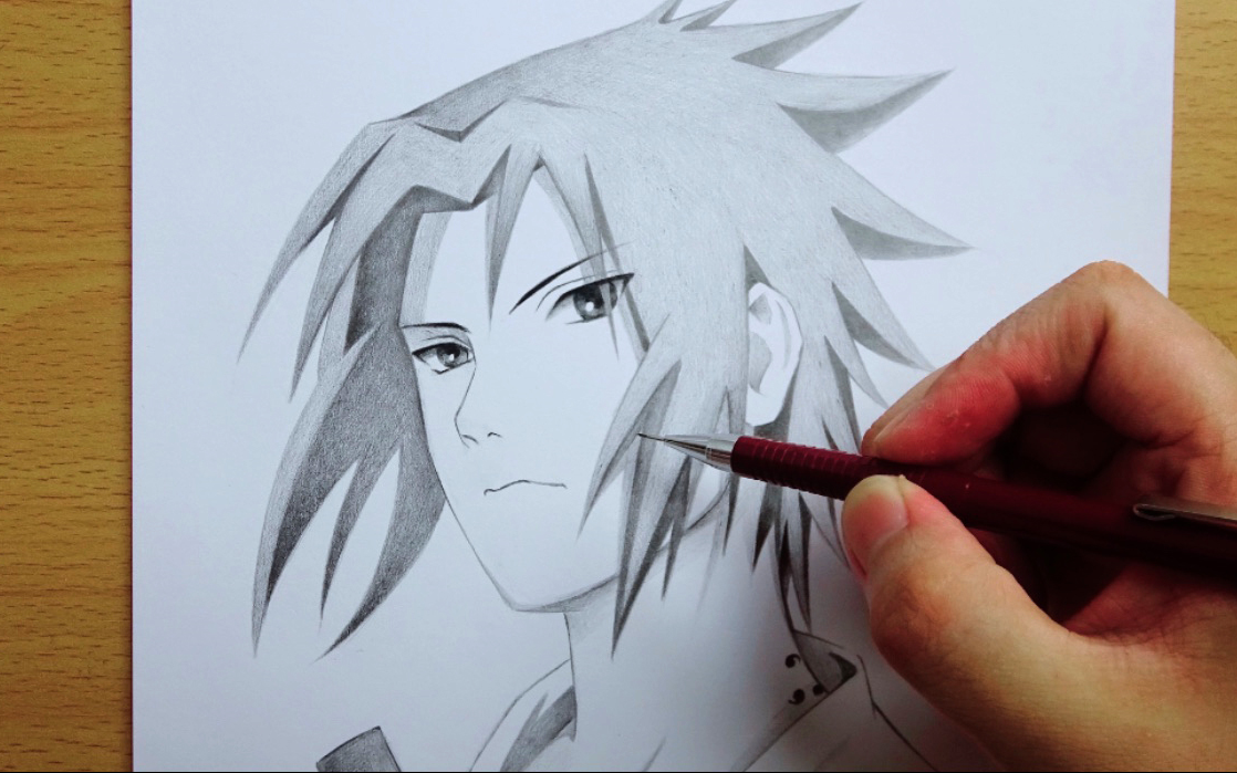 Hướng dẫn vẽ sasuke đơn giản cho người mới bắt đầu