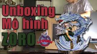 Mô hình One Piece | Unboxing Zoro rồng xanh