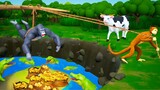 Funny Animals Treasure Hunt Gameplay in Forest | Cow ðŸ�„ Monkey ðŸ�’ Gorilla ðŸ¦� |Funny Animals Cartoons