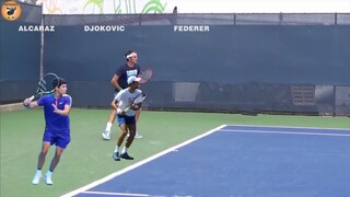 Game|Tennis|So sánh cú phát bóng của Alcaraz, Djokovic, Federer!