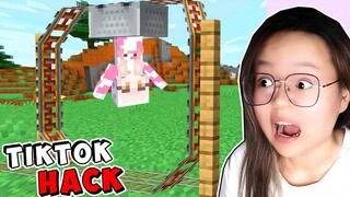 MOMON COBA SEMUA TIKTOK HACK YANG KATANYA HOAX ft @BANGJBLOX | MINECRAFT