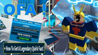 New Codes + How To Get Any Legendary Quirk Fast ! | Boku No Roblox: Remastered | Roblox MHA Game